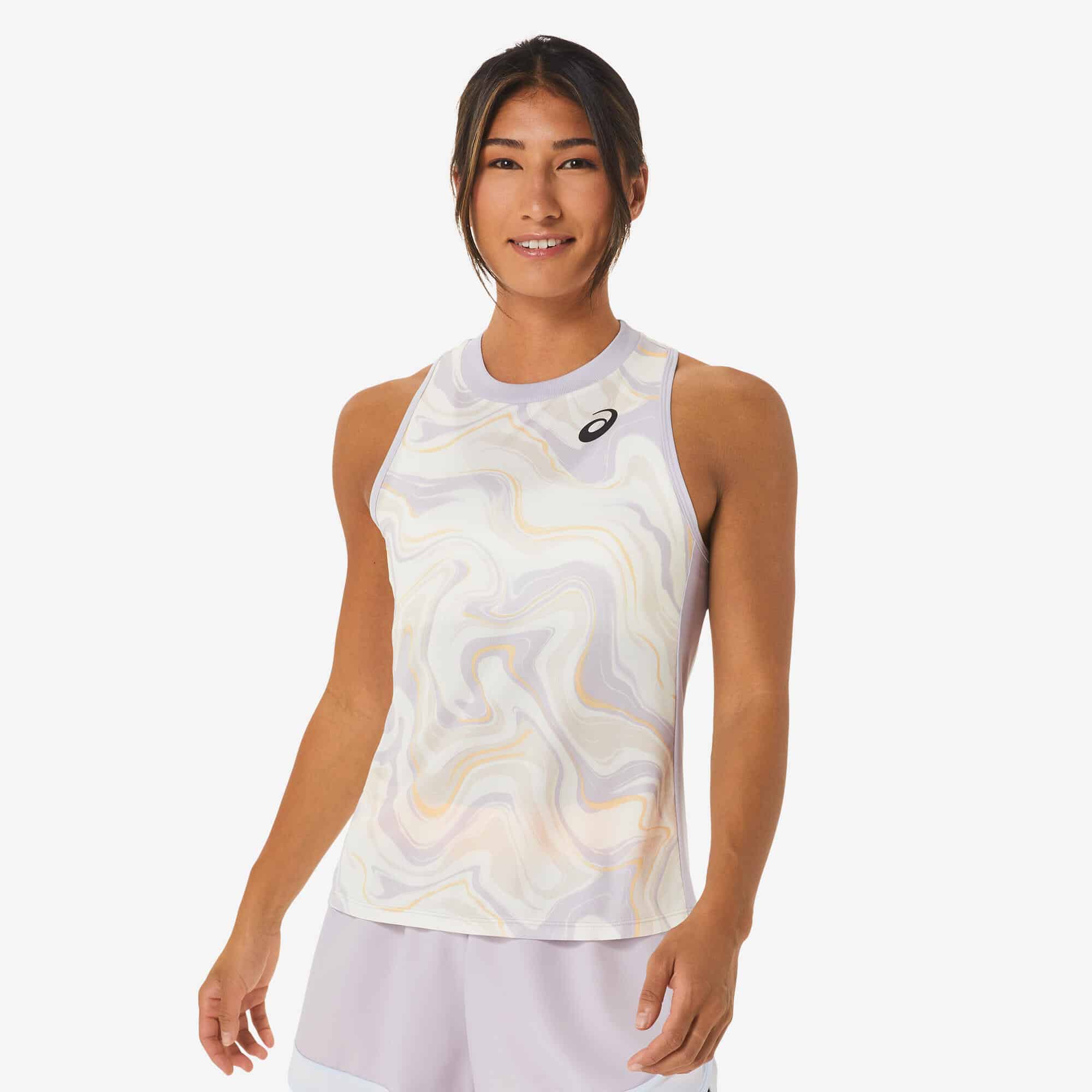 Damen Tennis Top - Match lila/Grafik