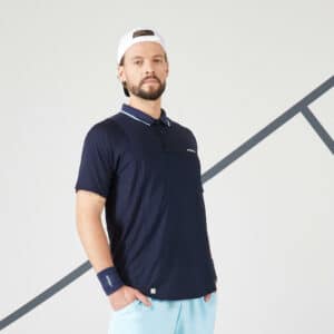 Herren Tennis Poloshirt - DRY marineblau/blau