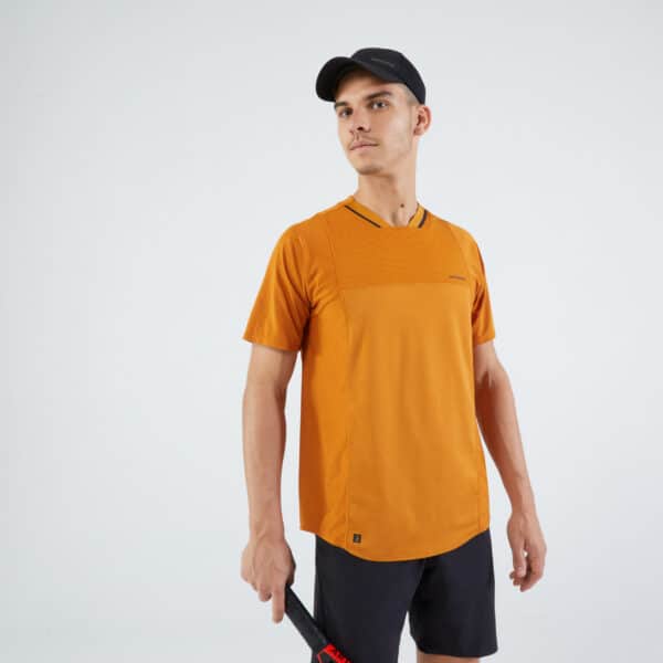 Herren Tennis T-Shirt - Dry VN ocker/schwarz