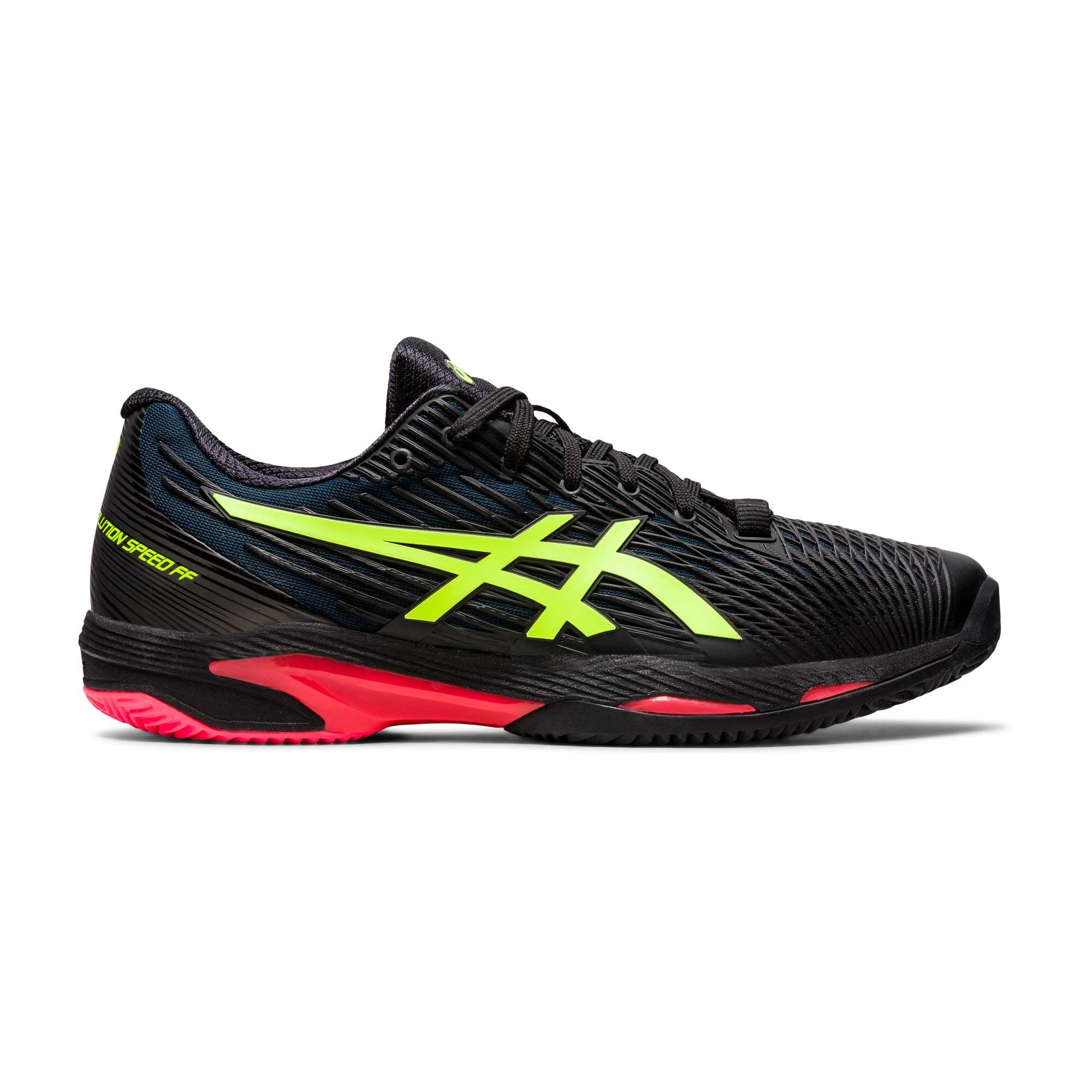 Herren Tennisschuhe Sandplatz - Asics Gel Solution Speed FF 2 schwarz