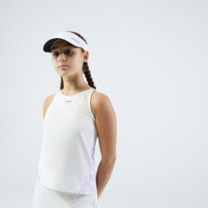 Mädchen Tennis Top - Dry weiss/lila