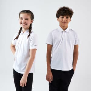 Tennis Poloshirt Kinder TPO 100 weiss