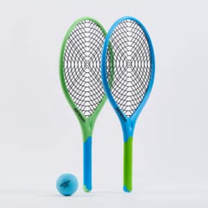 Tennis-Set Funyten 2 Schläger und 1 Ball blau/grün