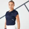 Tennis T-Shirt Damen - Dry 500 blau/schwarz