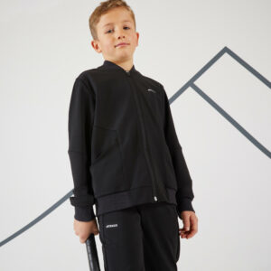 Tennisjacke Kinder TJK500 schwarz