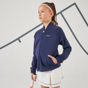 Tennisjacke Mädchen TJK500 marineblau