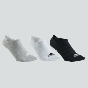 Tennissocken Low 3er-Pack - Adidas schwarz/weiss/grau