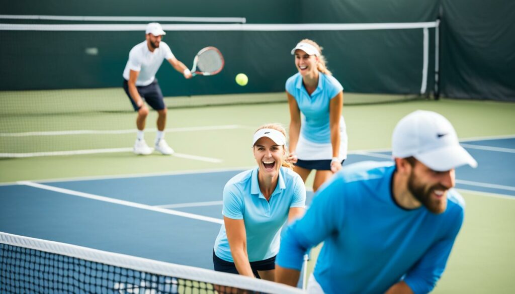Tennis Team Training Cooperation and Competition