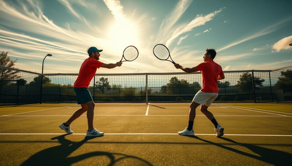 Taktisches Netzspiel im Tennis