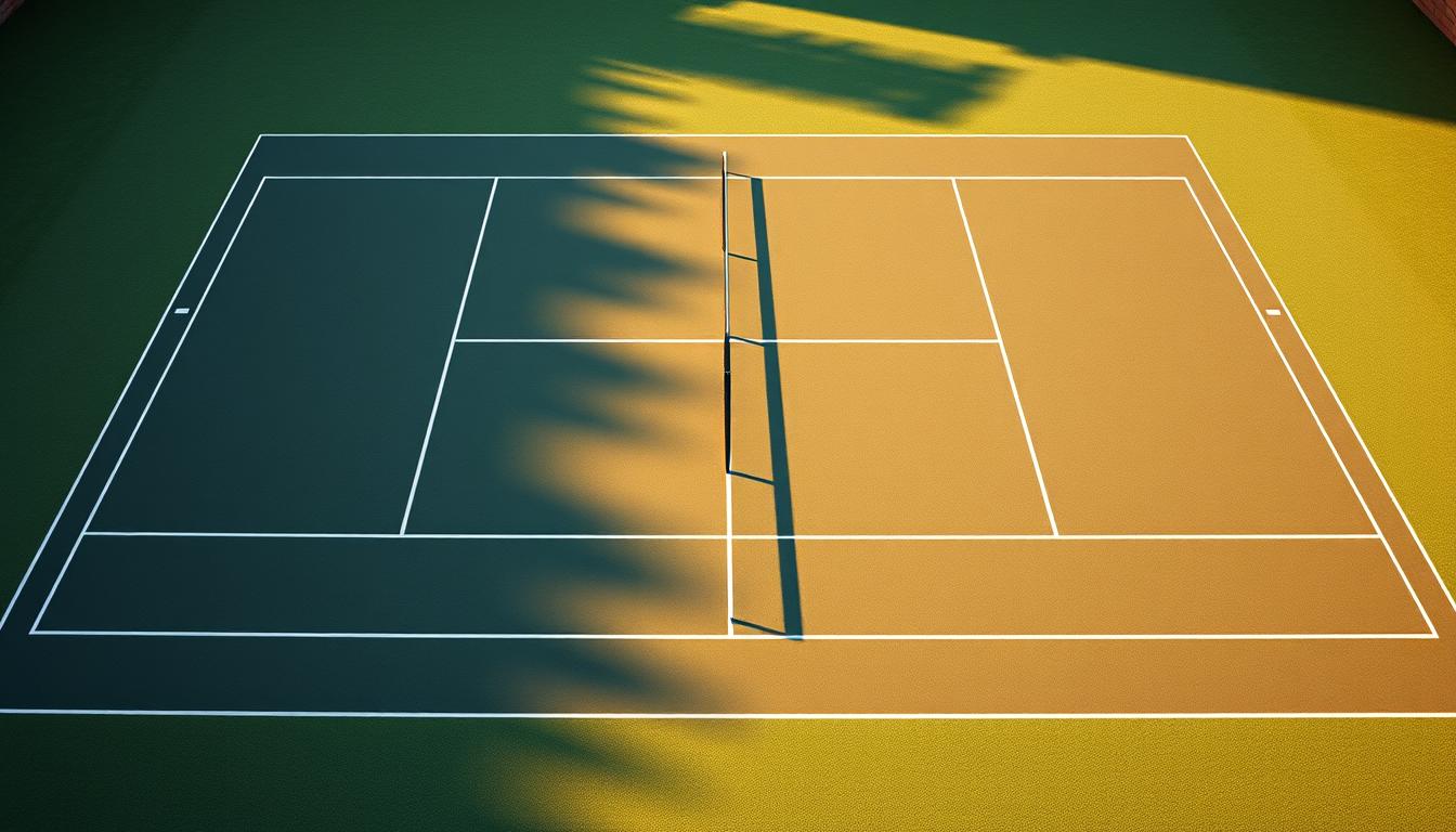 Verständnis des Tennisplatzes: Linien und Bereiche